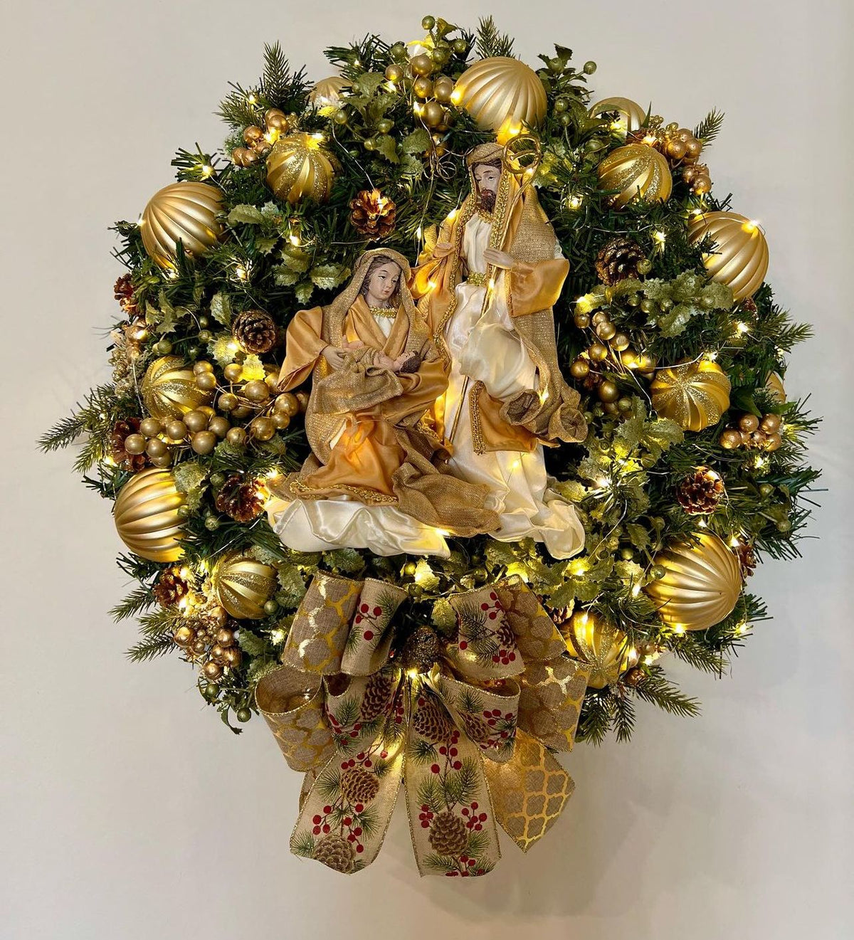 Guirlanda Natalina Família Sagrada - 60CM