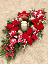 Enfeite de Mesa Natalino Laços + Vela