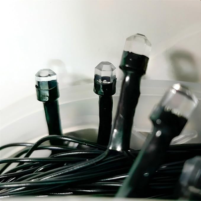 Cordão Pisca-Pisca Natal 200 Lampadas Led 8 Funções Rolo 50M 110V (BRANCA)