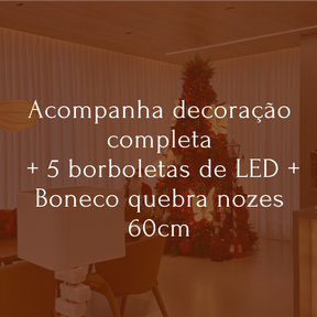 Árvore de Natal Luxo Rubi Borboletas LED - 2,00 Metros